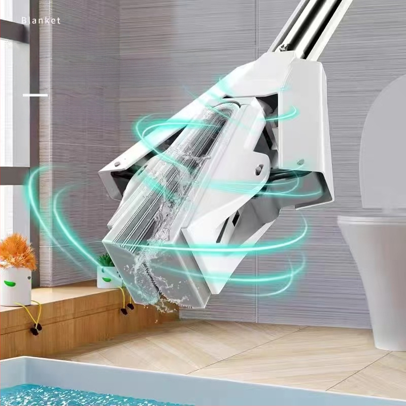 Koduseks kasutamiseks mõeldud mopp, käepidemevaba, kokkupandav, käed-vabad pesemine, uus mudel käsna ja puuvillaga, roostevabast terasest põrandamopp, hulgimüük, tugevalt veega väänatav