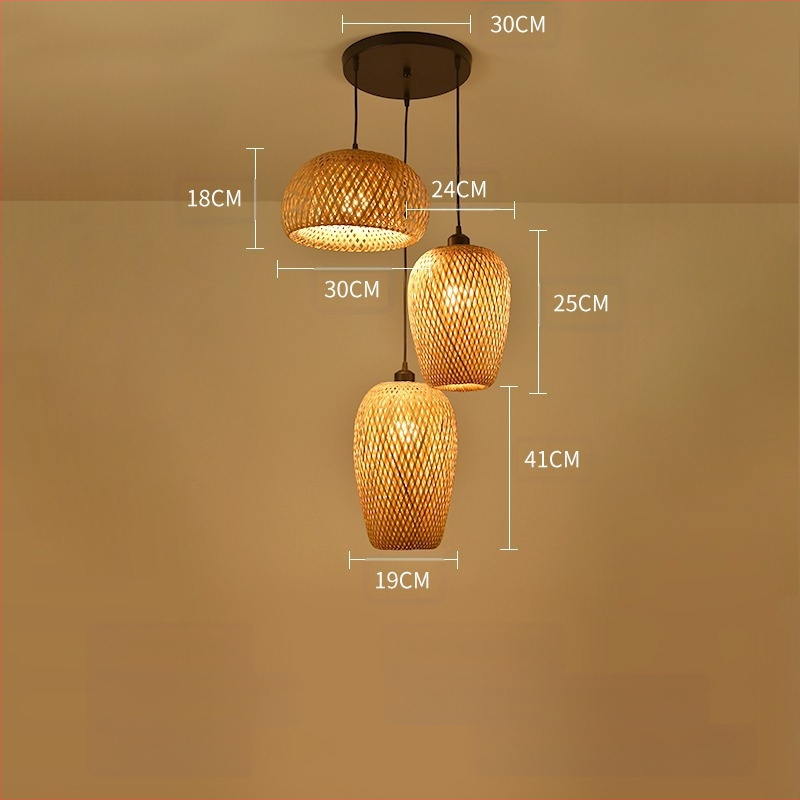 Bambusest lühtri Hiina zen-teetoa lamp Kagu-Aasia restorani hotelli kodumajapidamise stiilis Jaapani bambusest kuuma poti lamp