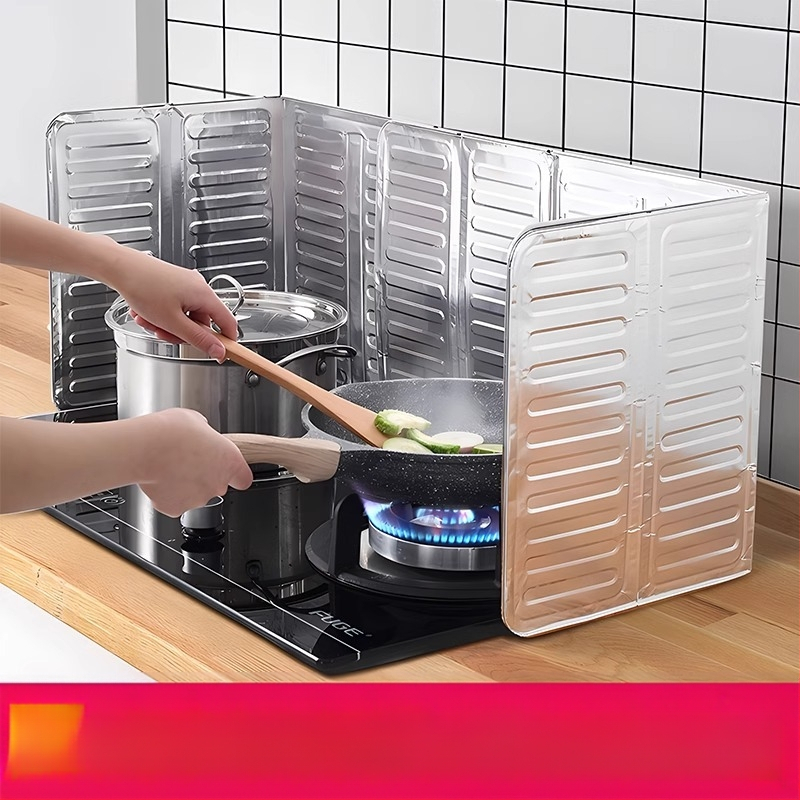 Virtuvės purslų alyvos pertvara Naftos pertvara Virtuvės dujinės viryklės šilumos izoliacijos reikmenys Buitinės viryklės maisto gaminimas Aliuminio folijos šilumos izoliacija