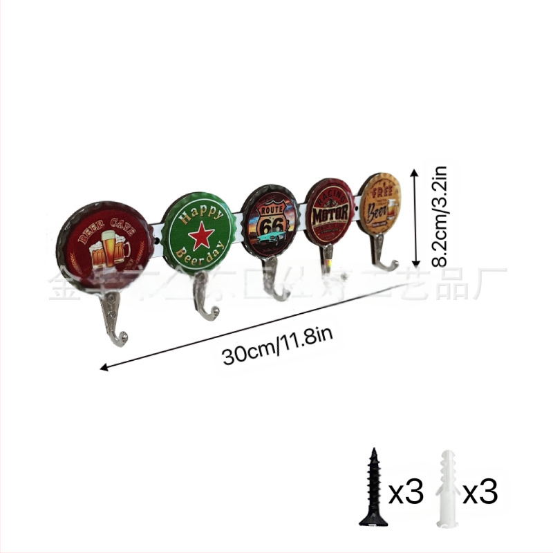 Geležinis kabliukas laiškams skersai krašto, nuimamas durų kabliukas rūbinei, virtuvės kabliukas be perforatoriaus už durų