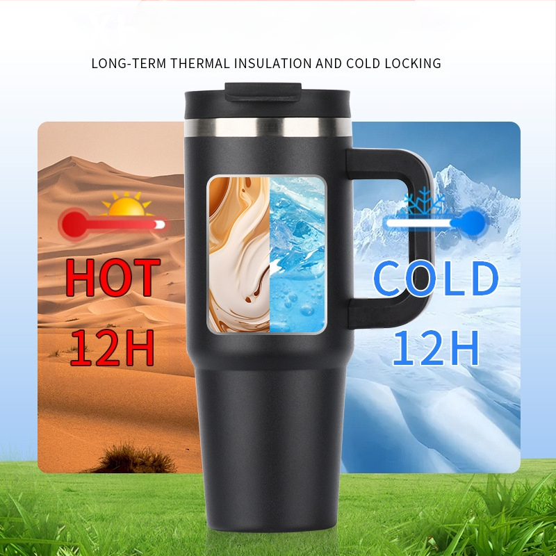 Tarpvalstybinis 40oz ledo puodelis, 304 nerūdijančio plieno termosinis puodelis, didelės talpos automobilio puodelis, kavos izoliacija, didmeninė prekyba