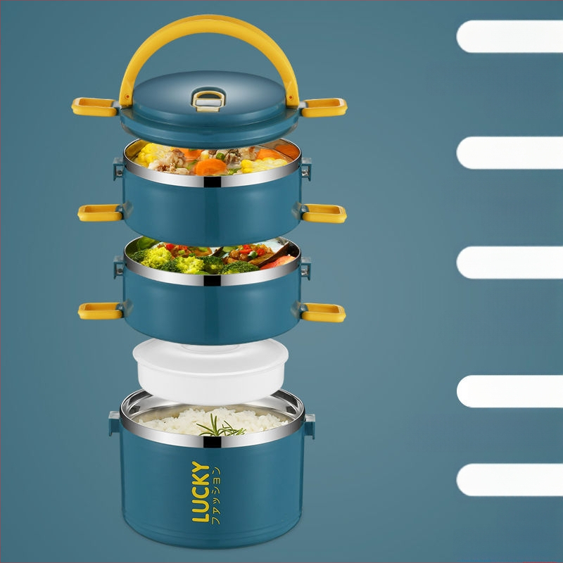 Ebéddoboz fedéllel, felnőtteknek, szigetelt ebédhordó, rozsdamentes acél, szigetelt ebéddoboz, nagy kapacitású ebéddoboz diákoknak