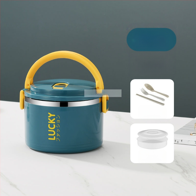 Ebéddoboz fedéllel, felnőtteknek, szigetelt ebédhordó, rozsdamentes acél, szigetelt ebéddoboz, nagy kapacitású ebéddoboz diákoknak
