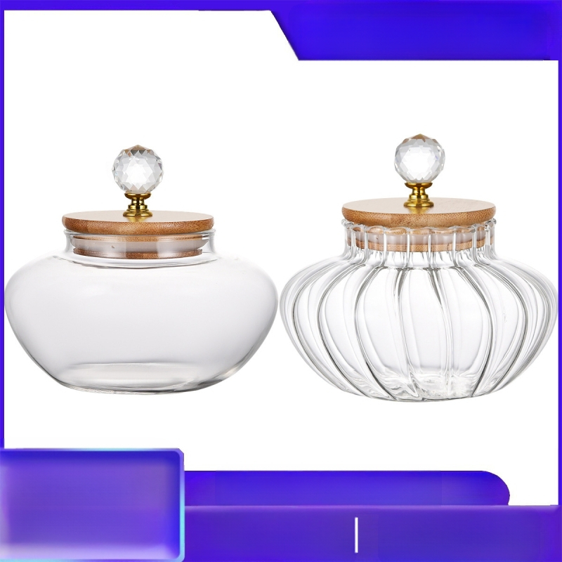 Stiklinis deimantinis indas Stiklinis sandarus indas Laikymo indas Arbatos indas Atsparus lašams Perlinės medvilnės pakuotė