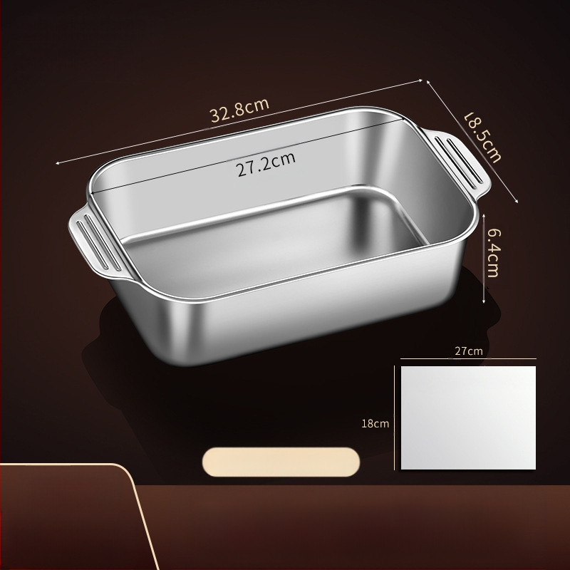 Nerūdijančio plieno keptos žuvies lėkštė, stačiakampė buitinė orkaitė, gili lėkštė, indukcinė viryklė, speciali sustorinta kepta daugiafunkcinė lėkštė