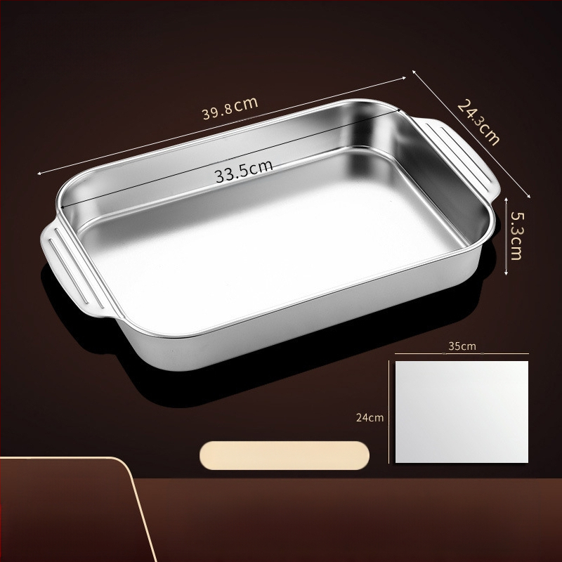 Nerūdijančio plieno keptos žuvies lėkštė, stačiakampė buitinė orkaitė, gili lėkštė, indukcinė viryklė, speciali sustorinta kepta daugiafunkcinė lėkštė