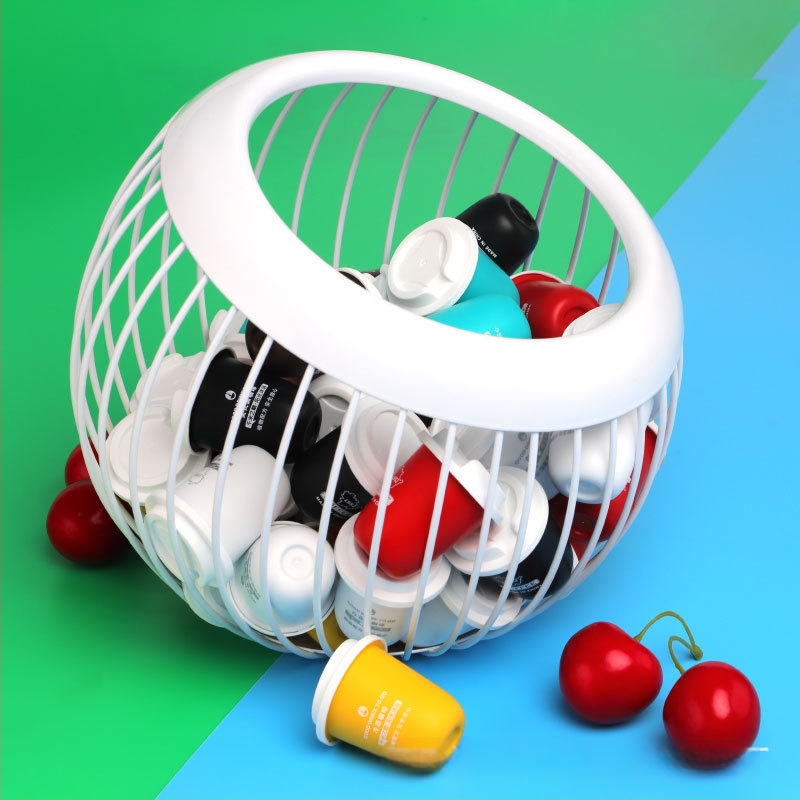 Метална универсална кошница за съхранение на кафе с голям капацитет, кошница за съхранение на капсули Nordic Iron, кутия за съхранение на кафе, настолна кутия за различни принадлежности