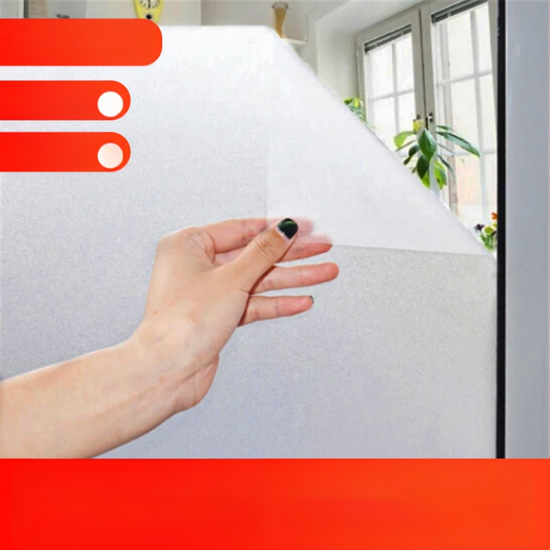 Elektrostaatiline valge mattklaasist kleebiskile, poolläbipaistev ja läbipaistmatu, privaatsuse kaitsmiseks piilumise eest vannitubades ja rõdudel, matt viimistlusega