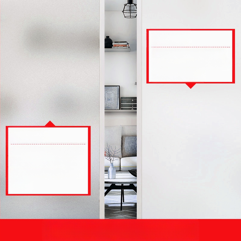 Elektrostaatiline valge mattklaasist kleebiskile, poolläbipaistev ja läbipaistmatu, privaatsuse kaitsmiseks piilumise eest vannitubades ja rõdudel, matt viimistlusega