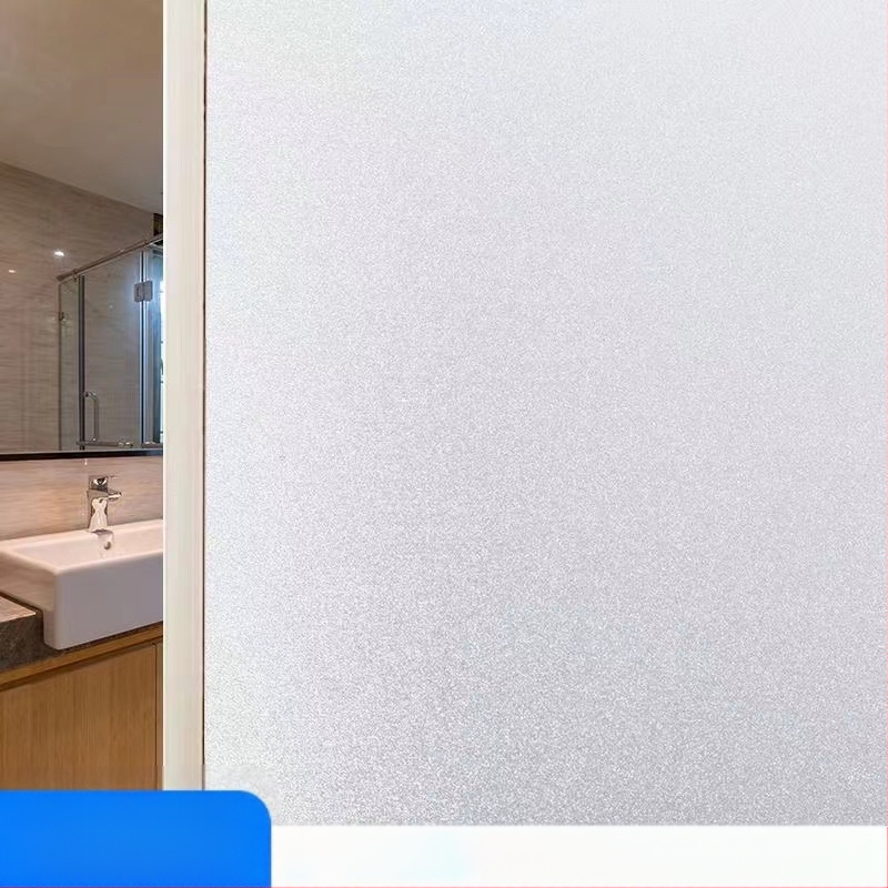 Elektrostaatiline valge mattklaasist kleebiskile, poolläbipaistev ja läbipaistmatu, privaatsuse kaitsmiseks piilumise eest vannitubades ja rõdudel, matt viimistlusega