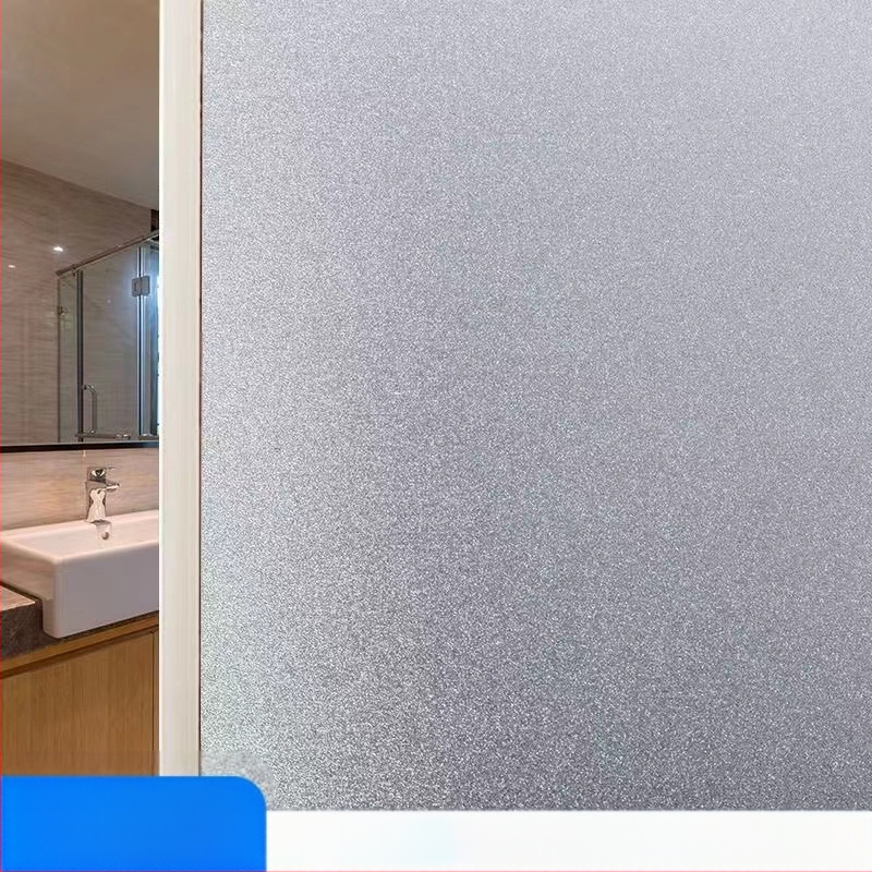 Elektrostaatiline valge mattklaasist kleebiskile, poolläbipaistev ja läbipaistmatu, privaatsuse kaitsmiseks piilumise eest vannitubades ja rõdudel, matt viimistlusega