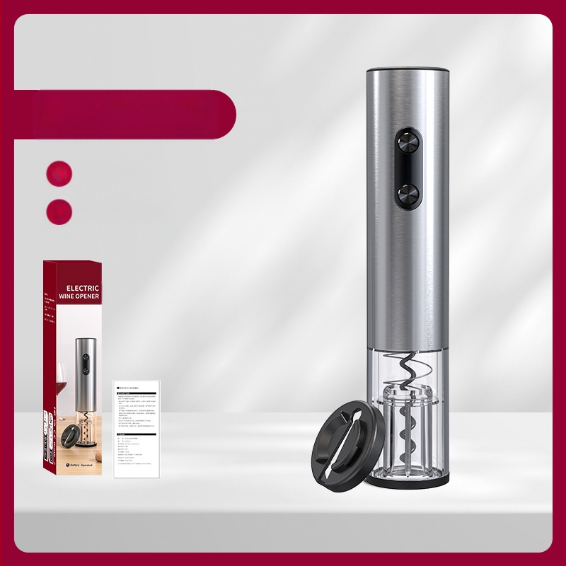Baterinis elektrinis vyno butelių atidarytuvas, automatinis nešiojamas vyno vyno butelių atidarytuvas, paprasta dovanų dėžutės pakuotė