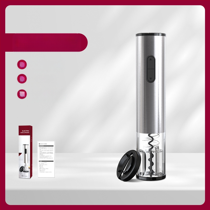 Baterinis elektrinis vyno butelių atidarytuvas, automatinis nešiojamas vyno vyno butelių atidarytuvas, paprasta dovanų dėžutės pakuotė