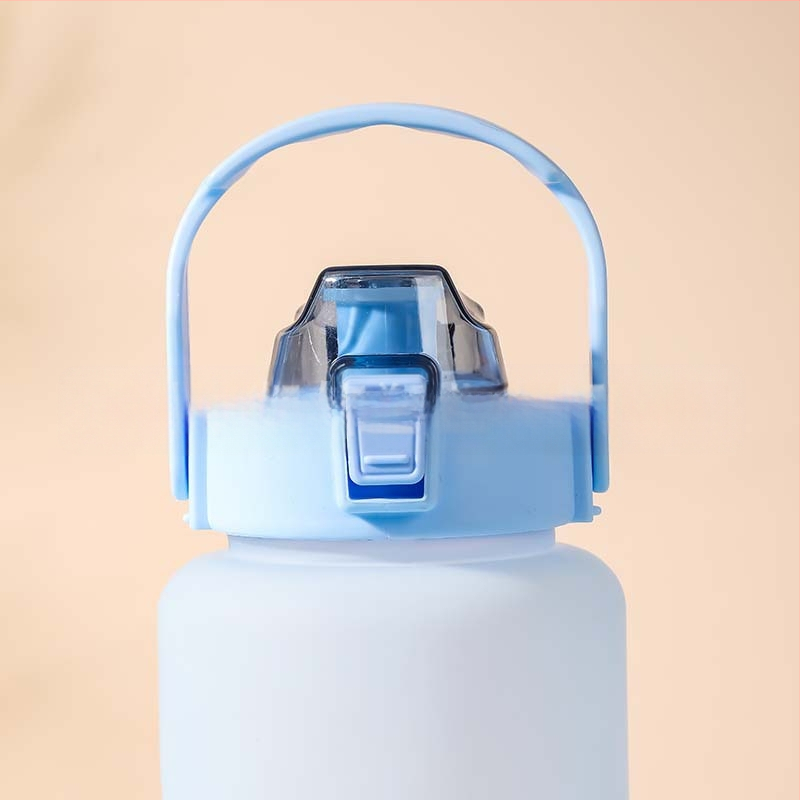 Interneto įžymybių plastikinis vandens puodelis, kosminis puodelis, paprastas mielas triušio gradiento matinis didelės talpos puodelių rinkinys, vandens puodelis