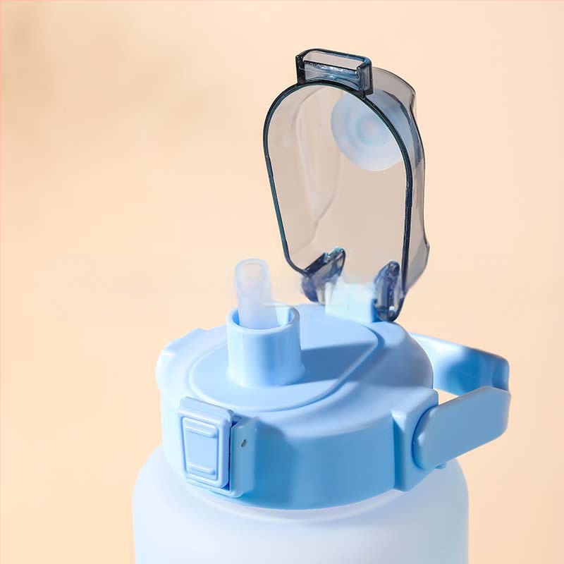 Interneto įžymybių plastikinis vandens puodelis, kosminis puodelis, paprastas mielas triušio gradiento matinis didelės talpos puodelių rinkinys, vandens puodelis