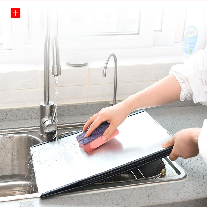 Dujinės viryklės cinkuotos alyvos barjeras, sulankstoma šilumos izoliacinė plokštė, virtuvės kepimo aliejaus barjeras, buitinės viryklės alyvos purslų barjeras