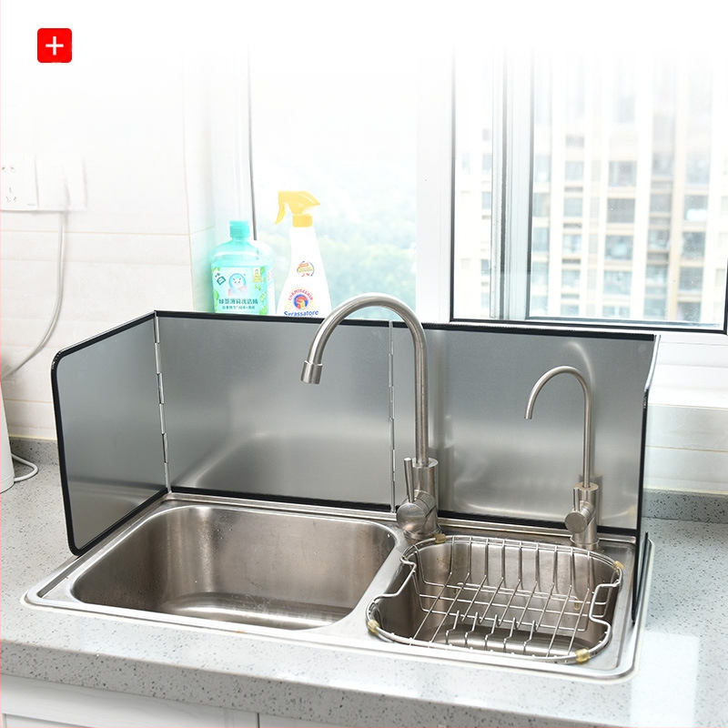 Dujinės viryklės cinkuotos alyvos barjeras, sulankstoma šilumos izoliacinė plokštė, virtuvės kepimo aliejaus barjeras, buitinės viryklės alyvos purslų barjeras