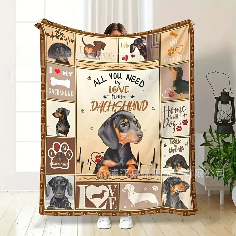 „Amazon“ flanelinė skaitmeninė spauda, animacinis šuns mažas užvalkalas, sofos užvalkalas, oro kondicionieriaus užvalkalas, visiems metų laikams, universalus