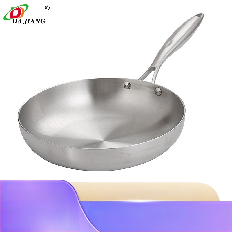 na sklade Crossborder 304 nerezová oceľ trojvrstvová oceľová wok indukčný varič plynová univerzálna panvica steak panvica