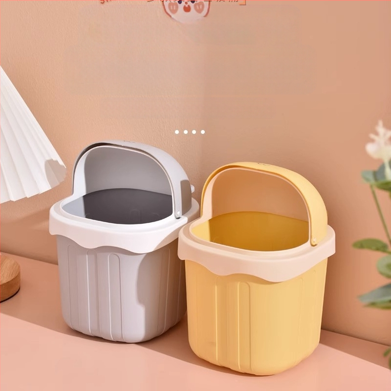 Maza izmēra galda atkritumu tvertne, jauka mini mājsaimniecības darba virsma, bērnu rakstāmgalds, biroja galds, gulta, atkritumu tvertne pie gultas