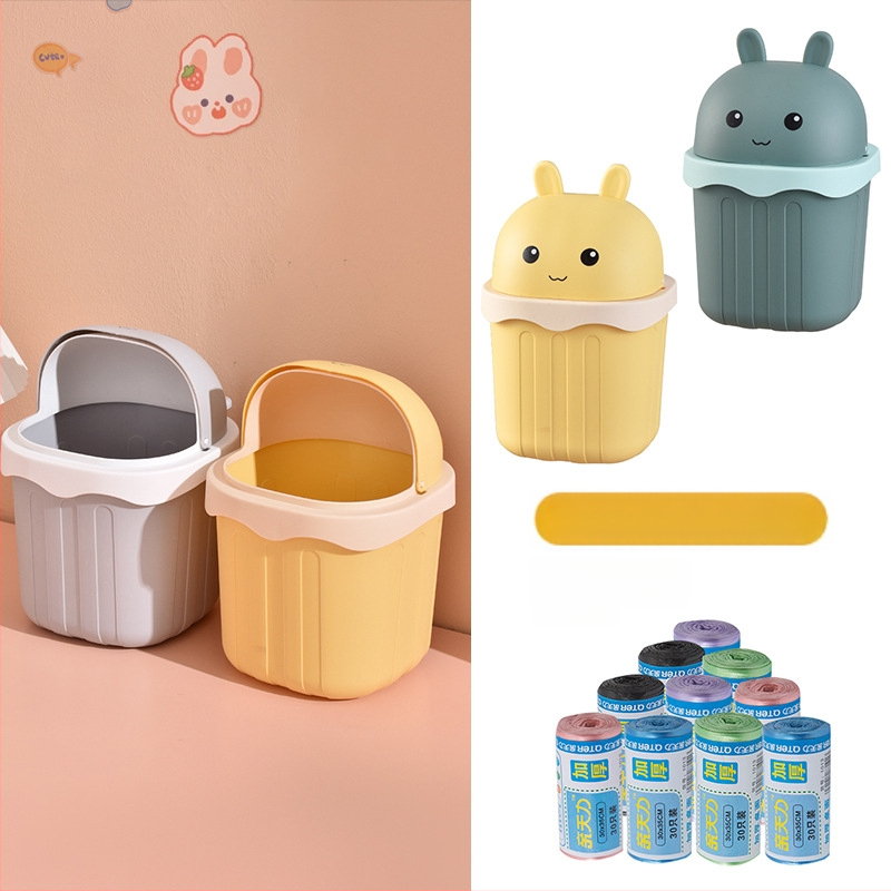 Maza izmēra galda atkritumu tvertne, jauka mini mājsaimniecības darba virsma, bērnu rakstāmgalds, biroja galds, gulta, atkritumu tvertne pie gultas