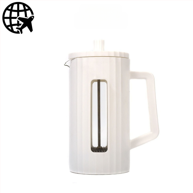 Piiriülene lihtne kõrge boorsilikaatklaasist majapidamiskohvitass Prantsuse kohvi jagamispott Käsipruulimispott Kohvikann Prantsuse presspott