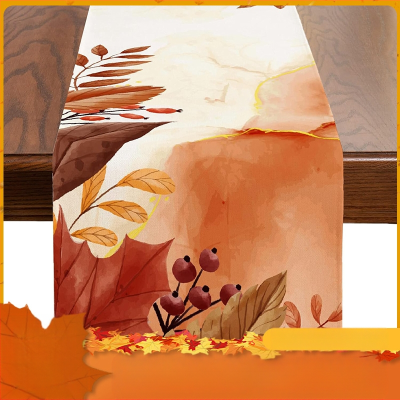 Amazon Nou Digital Printing Toamnă Față de masă Creative Living Room Sufragerie Decorativă Atmosferă Tabelă Runner En-gros