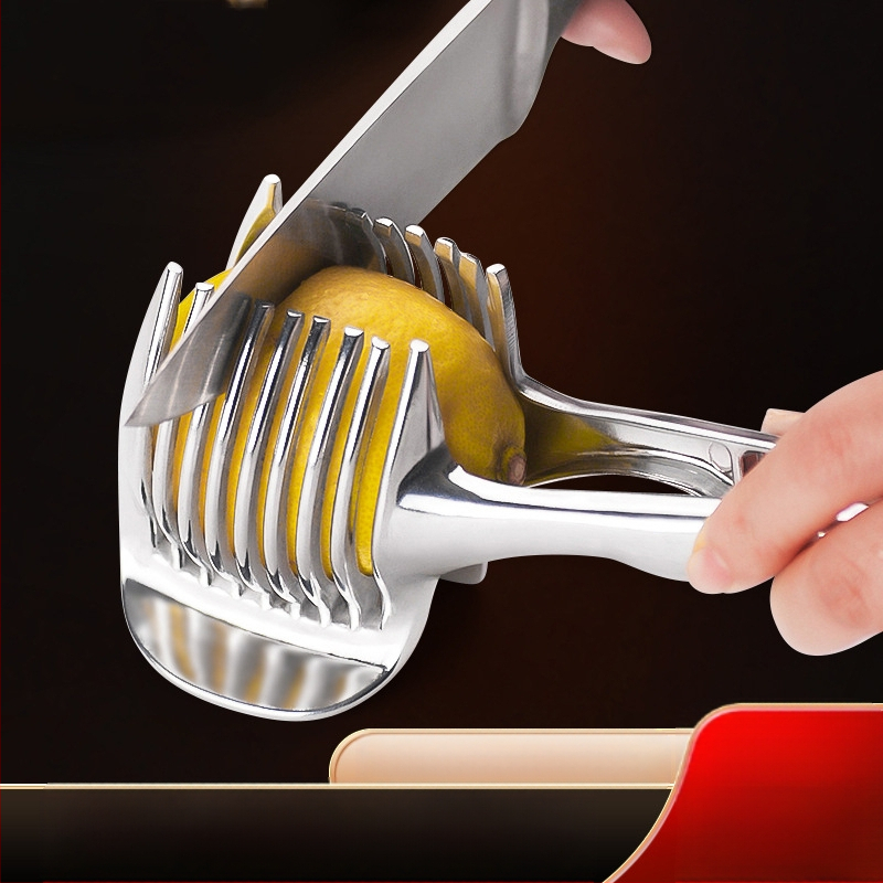 Citrinų pjaustyklės lydinio daugiafunkcis vaisių daliklis su rankena, pomidorų griežinėlis, buitinis vaisių pjaustymo įrankis