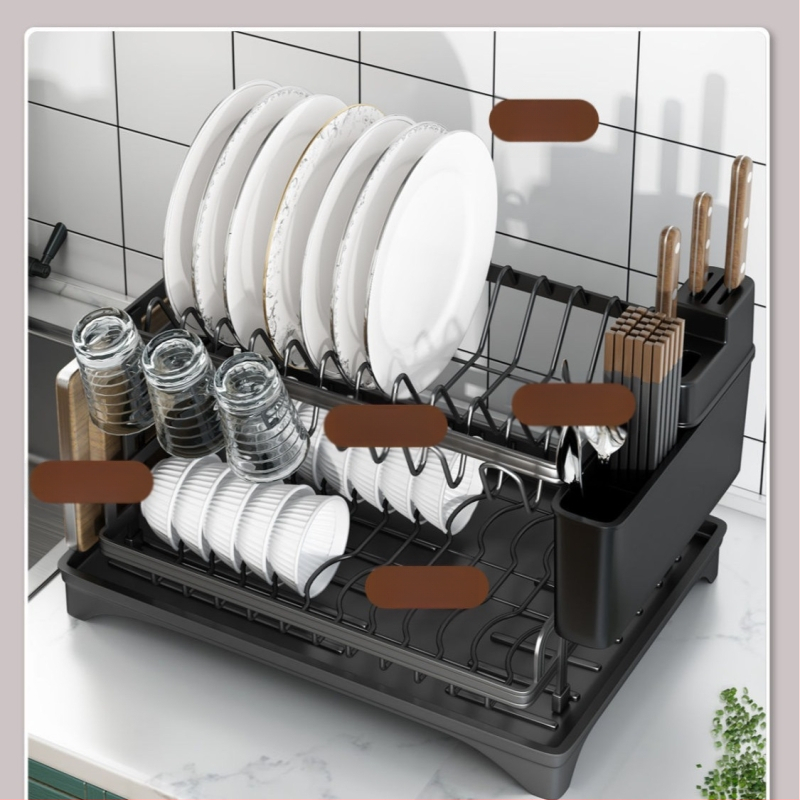 Stalak za odlaganje kuhinjskog sudopera, višenamjenski stalak za sušenje, stalak za posuđe, stalak za sudoper, stalak za posuđe na radnoj površini