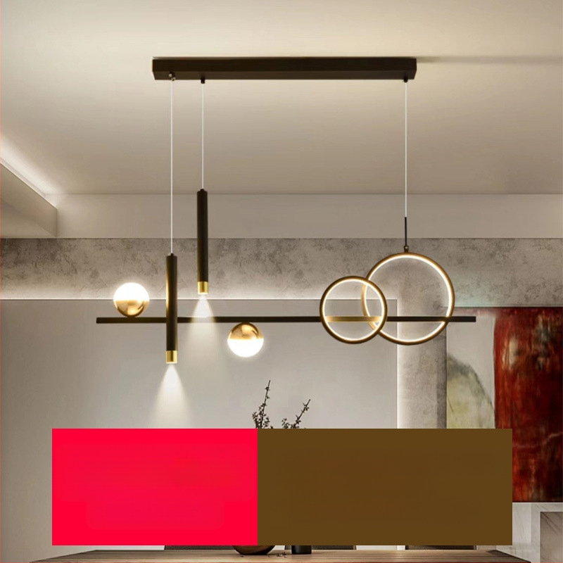 Uus täisspektriga silmakaitsega LED-restorani lühtri söögitoa tuled moodne internet populaarne loominguline pikk baarilühtri