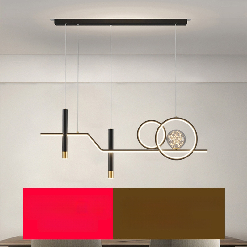 Uus täisspektriga silmakaitsega LED-restorani lühtri söögitoa tuled moodne internet populaarne loominguline pikk baarilühtri