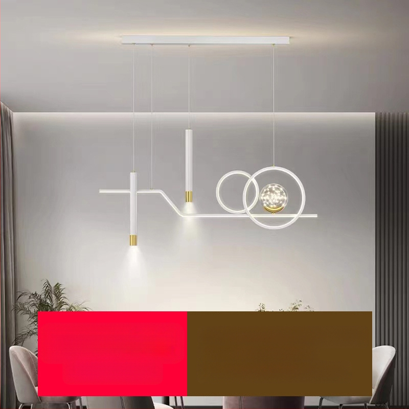 Uus täisspektriga silmakaitsega LED-restorani lühtri söögitoa tuled moodne internet populaarne loominguline pikk baarilühtri