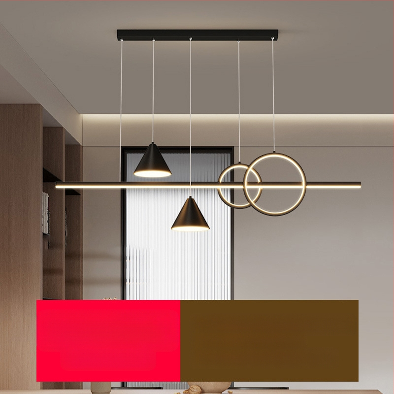 Uus täisspektriga silmakaitsega LED-restorani lühtri söögitoa tuled moodne internet populaarne loominguline pikk baarilühtri