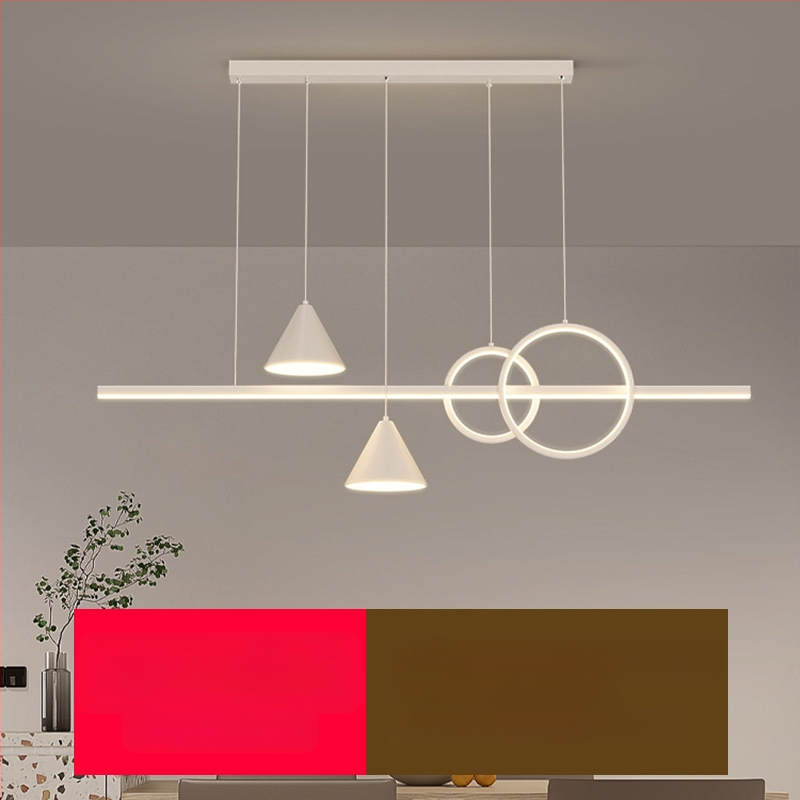 Uus täisspektriga silmakaitsega LED-restorani lühtri söögitoa tuled moodne internet populaarne loominguline pikk baarilühtri