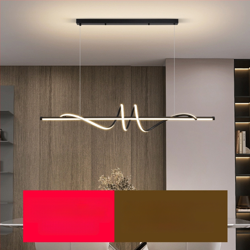 Uus täisspektriga silmakaitsega LED-restorani lühtri söögitoa tuled moodne internet populaarne loominguline pikk baarilühtri