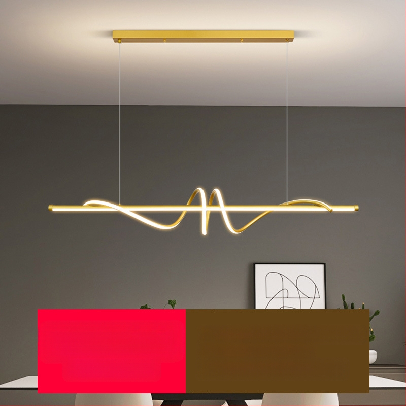 Uus täisspektriga silmakaitsega LED-restorani lühtri söögitoa tuled moodne internet populaarne loominguline pikk baarilühtri