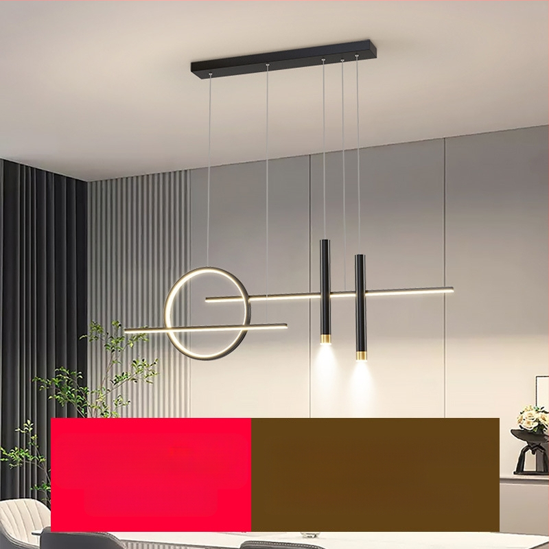 Uus täisspektriga silmakaitsega LED-restorani lühtri söögitoa tuled moodne internet populaarne loominguline pikk baarilühtri