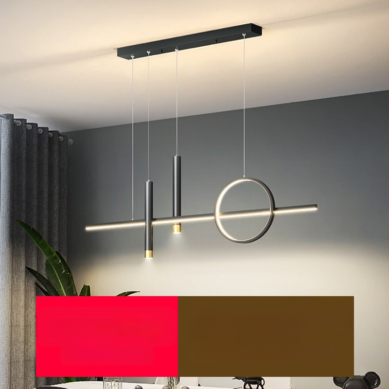 Uus täisspektriga silmakaitsega LED-restorani lühtri söögitoa tuled moodne internet populaarne loominguline pikk baarilühtri