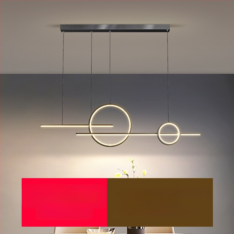 Uus täisspektriga silmakaitsega LED-restorani lühtri söögitoa tuled moodne internet populaarne loominguline pikk baarilühtri