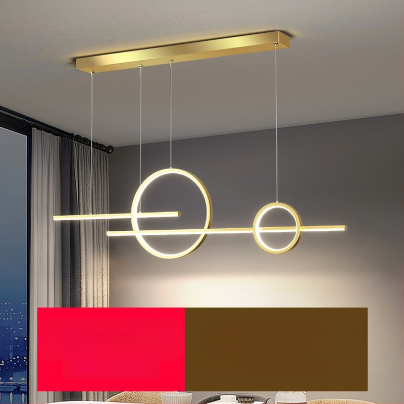 Uus täisspektriga silmakaitsega LED-restorani lühtri söögitoa tuled moodne internet populaarne loominguline pikk baarilühtri