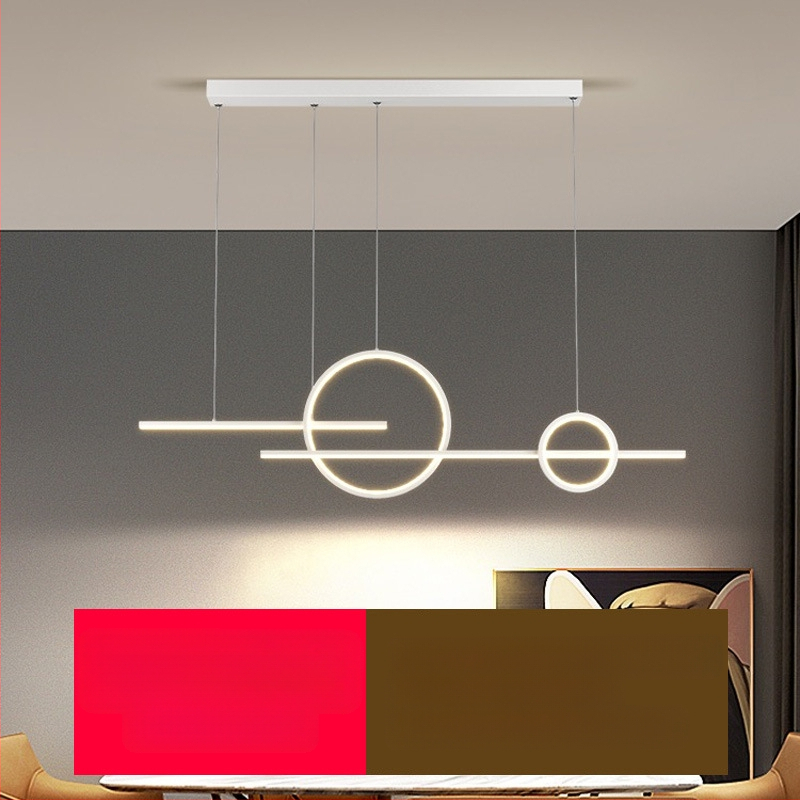 Uus täisspektriga silmakaitsega LED-restorani lühtri söögitoa tuled moodne internet populaarne loominguline pikk baarilühtri