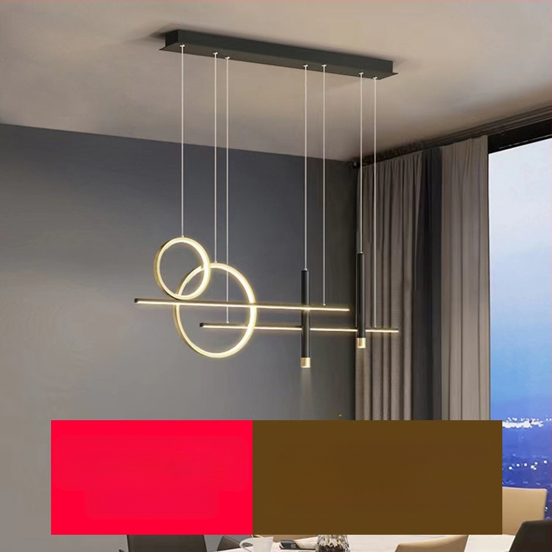 Uus täisspektriga silmakaitsega LED-restorani lühtri söögitoa tuled moodne internet populaarne loominguline pikk baarilühtri