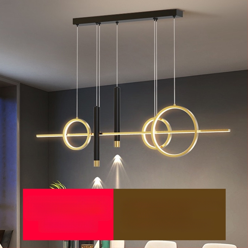 Uus täisspektriga silmakaitsega LED-restorani lühtri söögitoa tuled moodne internet populaarne loominguline pikk baarilühtri