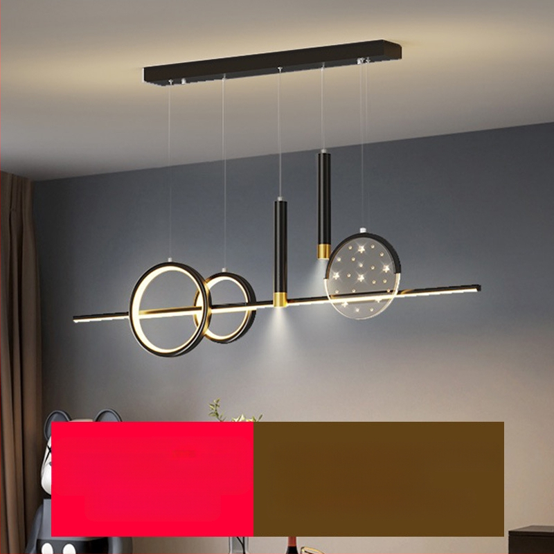 Uus täisspektriga silmakaitsega LED-restorani lühtri söögitoa tuled moodne internet populaarne loominguline pikk baarilühtri