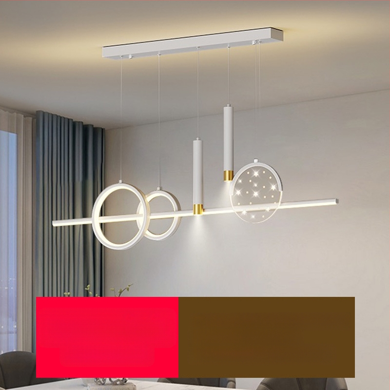 Uus täisspektriga silmakaitsega LED-restorani lühtri söögitoa tuled moodne internet populaarne loominguline pikk baarilühtri