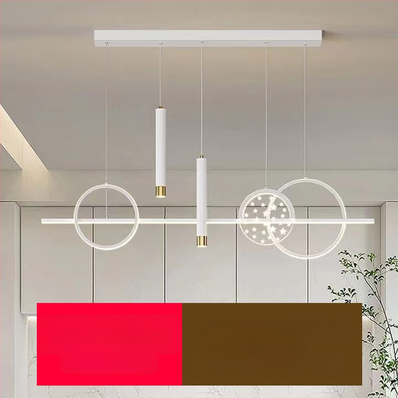 Uus täisspektriga silmakaitsega LED-restorani lühtri söögitoa tuled moodne internet populaarne loominguline pikk baarilühtri