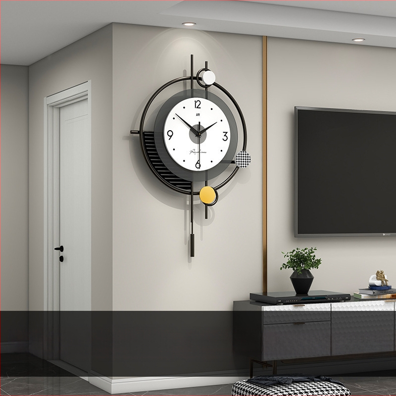 Sieninis laikrodis, svetainės laikrodis, namams, modernus, paprastas, madingas, dekoruotas, restoranas, tylus, aukštos klasės, pakabinamas ant sienos.
