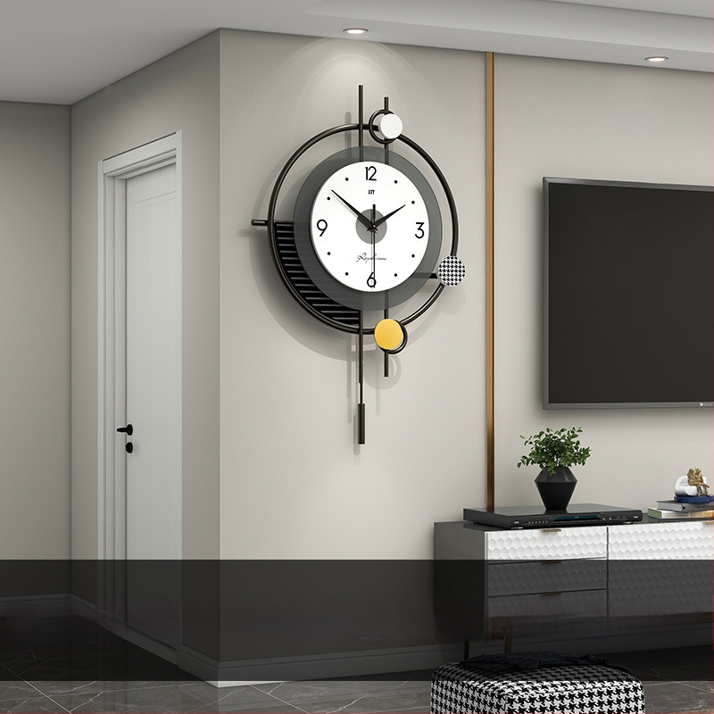 Sieninis laikrodis, svetainės laikrodis, namams, modernus, paprastas, madingas, dekoruotas, restoranas, tylus, aukštos klasės, pakabinamas ant sienos.