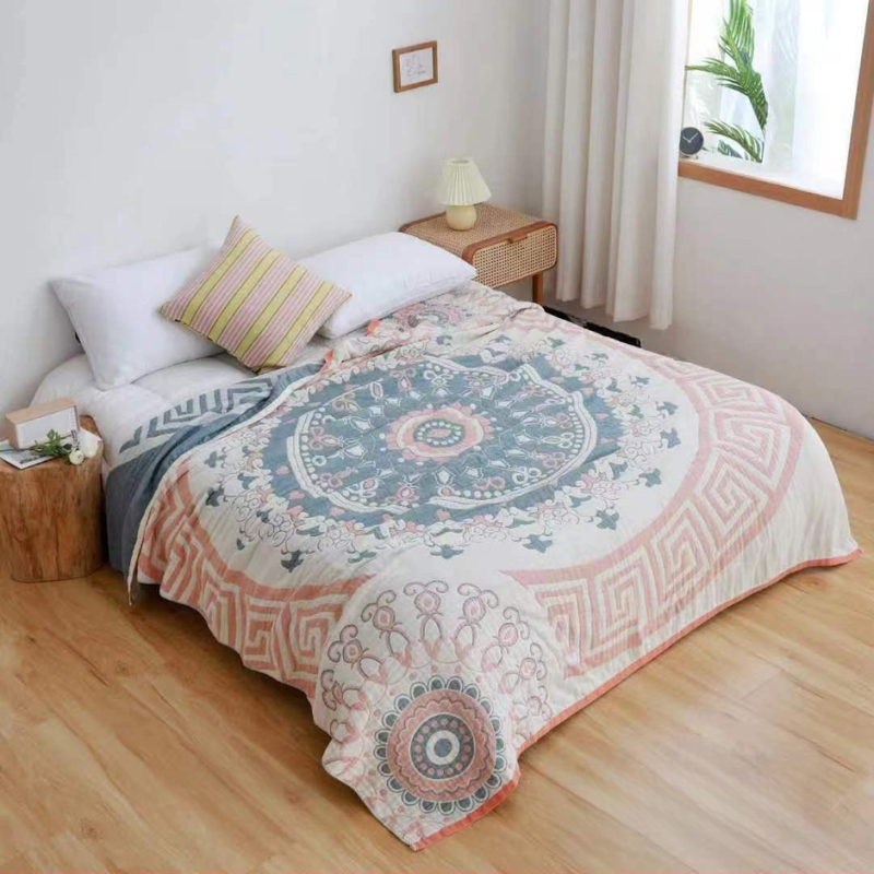 Puuvillane marlitekk Puuvillane nelja aastaaja tekk mitmekihiline liivakangast uinakutekk ühe- ja kaheinimese rätikuteki tehase hulgimüük