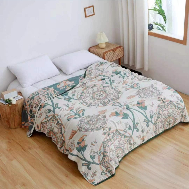 Puuvillane marlitekk Puuvillane nelja aastaaja tekk mitmekihiline liivakangast uinakutekk ühe- ja kaheinimese rätikuteki tehase hulgimüük